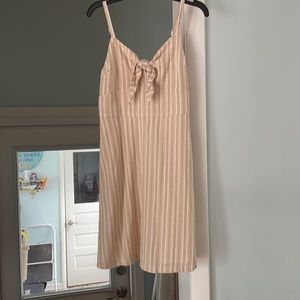 Hollister stripped tan and white sun dress